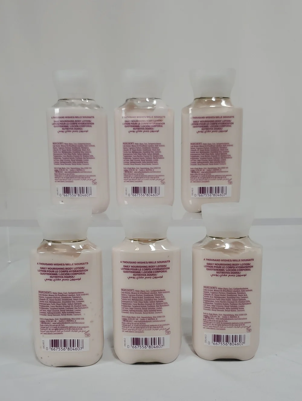 (6) Bath And Body Works A Thousand Wishes 24 Hour Moisture Body Lotion